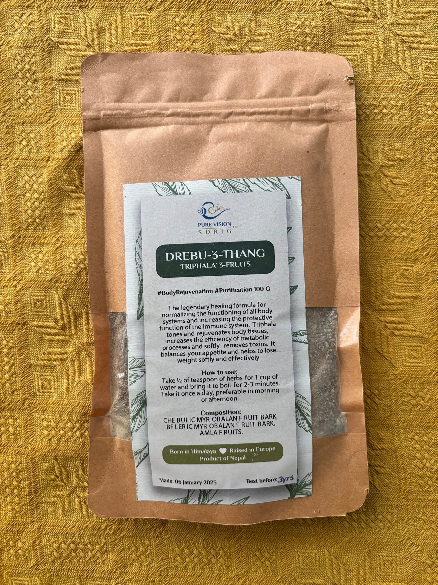 DREBU 3 THANG (TRIPHALA) Pure vision Sorig